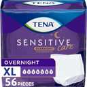 TENA Sensitive Care Overnight Incontinence Underwear for Women, X-Large, 56 Count - Pack of 4 (New Sizing)