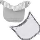 ADQ56656401 Filter Kit for LG & Lint Screen Housing LG Dryer Lint Filter Replacement DLEX3250W & Compatible Models 2-Piece Assembly Fits MCK49049101 ABS Frame with Stainless Mesh