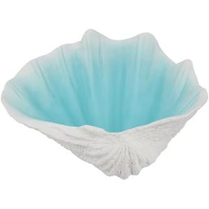 ALIWINER Small Blue Seashell Bowl, Scalloped Clam Shell Bowl for Wedding Party Nautical Beach Event Decor Coastal Decor Gift for Housewarming Beach House