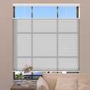 MYshade Top Down Bottom Up Shades Light Filtering Shade Cordless Blinds for Indoor Windows Honeycomb Cellular Sheer Window Blinds & Shades Easy to Install 24" W X 50" H (Grey)