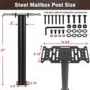 27" Mailbox Post with Mounting Bracket | Heavy Duty, In-Ground Post, For Outdoor Mailboxes, Compatible with Mail Boss, Architectural MAILBOXES, Gibraltar, hykolity