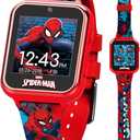 Accutime Marvel Spider-Man Red Educational Touchscreen Smart Watch Toy for Boys, Girls, Toddlers - Selfie Cam, Learning Games, Alarm, Calculator, Pedometer, and More (Model: SPD4588AZ)