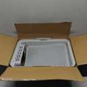 FURTIME Stainless Steel Cat Litter Box with Lid, Metal Kitty Litter Box for Small Cats, Kitten Litter Boxs with Scoop and Mat, Non-Sticky, Anti-Leakage, Easy to Clean, 17.4"x13.4"x8.4" (Small) (Silver)