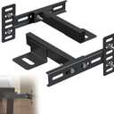 Universal Headboard Brackets for Adjustable Bed Base,Black Headboard Brackets for Adjustable Bed Base for Twin/King/Queen/Full Size Bed Frame,Easy to Customize - Durable - Solid Steel