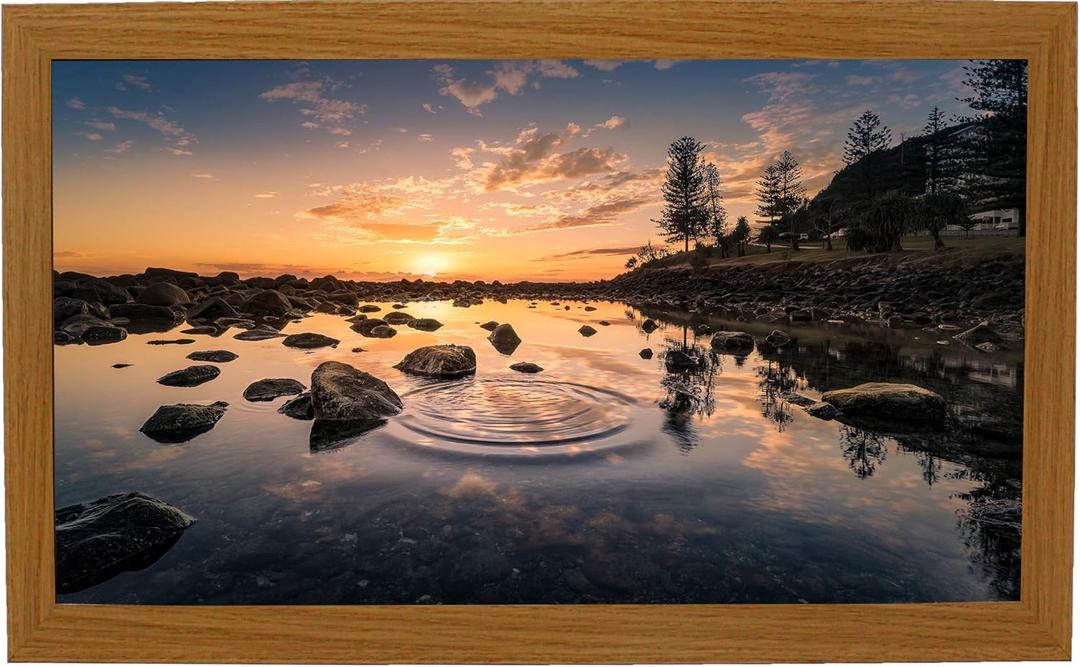 8.5x14 Natural Gallery Picture Frame, Legal Sized Paper Display, Wide Molding, Includes Both Attached Hanging Hardware and Desktop Easel, Display Horizontal or Vertical Legal Documents, Glass Front