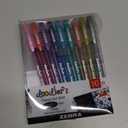 Zebra Pen Doodlerz Gel Stick Pens 10-Pack, 1.0mm Bold Point, School Supplies & Scrapbook Supplies, Smooth Writing, Ergonomic Grip, Assorted Neon Colors, Translucent Barrel (41810)