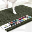 Muddy Mat® Original Super Absorbent Microfibre Dog Doormat, Non-Slip, Machine-Washable, Quick-Drying Indoor and Outdoor Mat, Green, 19"x30"