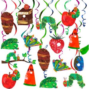 The Very Hungry Caterpillar Hanging Swirl, 40pcs Caterpillar Butterfly Birthday Hanging Swirl for Hungry Caterpillar Birthday Decorations