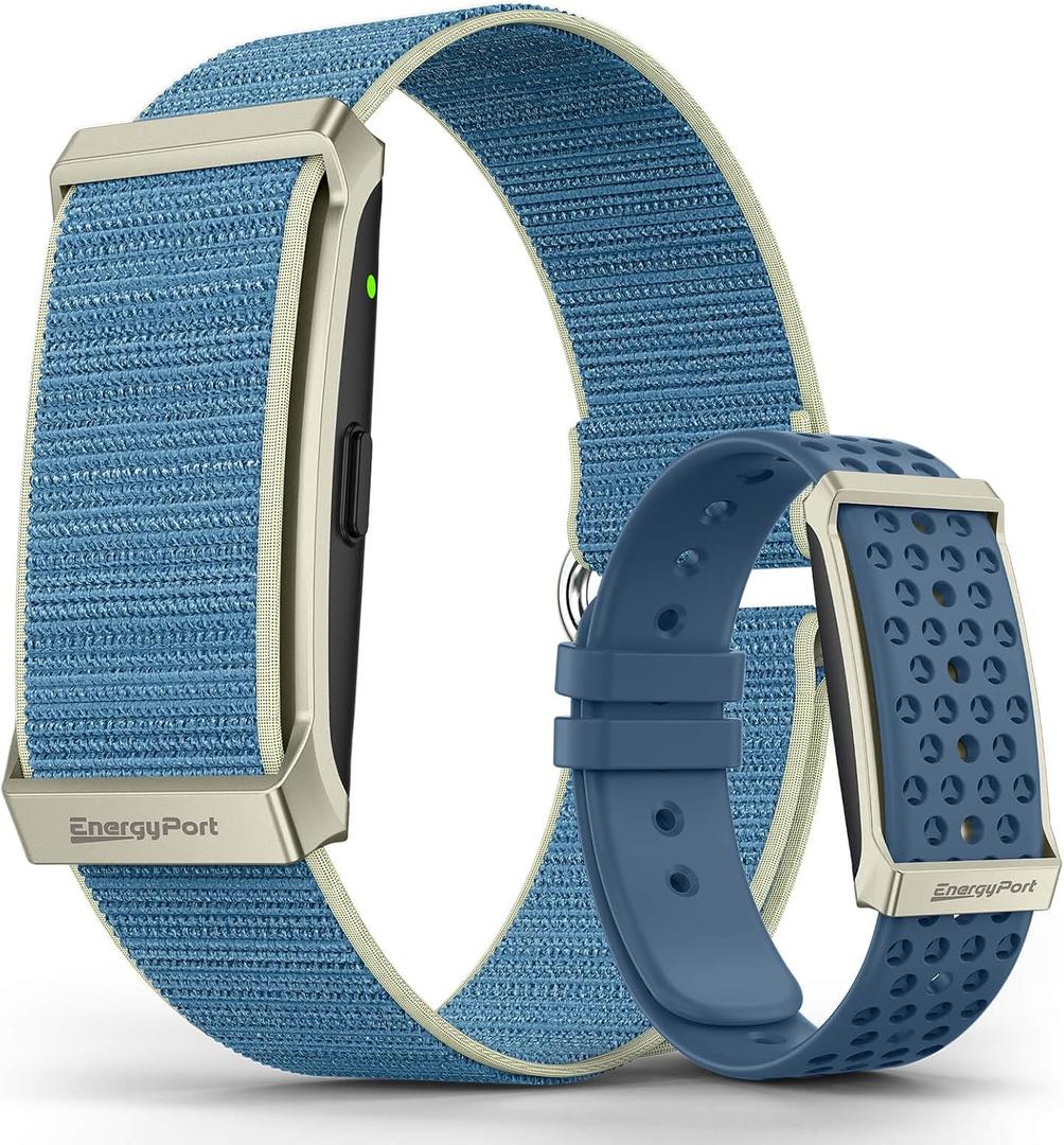 EnergyPort Smart Bracelet with Blood Oxygen/Blood Pressure Monitor, 60-Day Battery Health Fitness Tracker with 2 Bands,Lifetime Membership,Activity Tracking Heart Rate Sleep Monitor for Android iOS