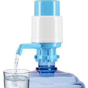 Water Bottles Dispenser Blue Manual Hand Pressure Drinking Fountain Pressure Water Press Pump (Aqua)