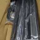 GXOACKJ Double Curtain Rods for Windows 72-144 inch, 1 Inch Black Adjustable Around Heavy Duty Decorative Drapery Rod For Room