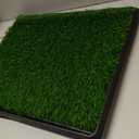 LOOBANI Dog Grass Pad with Tray - Dog Litter Box - Indoor Potty for Apartment and Patio Training - with 2 Packs Grass Pee Pads for Replacement, 16x20 Inch