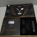 INTEO Red Light Therapy for Face, 3 Modes Portable Led Face Mask Light Therapy with Remote, Near-infrared 850 Red Light Mask with Timing Function, Led Light Therapy At Home 180 LED Beads (Black Golden)