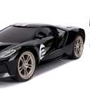 Jada Hyperchargers 1:16 2017 Ford GT Remote Control Car 2.4 GHz Black/White, Toys for Kids and Adults