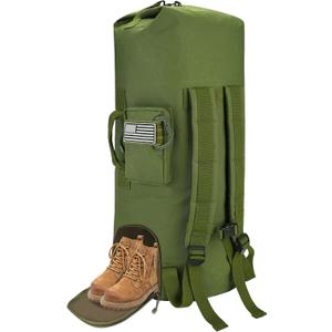 MOZETO 110L Extra Large Sea Bag, Military Duffle Bag with Backpack Straps Heavy Duty Army Duffle Bag for Camp, College Dorm or Laundry Bag