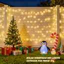 JMEXSUSS 320 LED Solar Net Lights Outdoor Waterproof, 9.8ft x 6.6ft Solar Christmas Lights with Remote, Warm White Mesh Bush Light for Outside Gazebo Bush Tree Garden Decor
