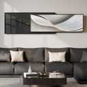 Extra Large Framed Modern Abstract Wall Art for Living Room, 2 Piece,  Black and White C