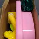 Pupu Pig Water Table Play Sink Toys for Toddlers, Kids Play Kitchen Sink with Running Water, 360 Electric Faucet, Floating Fishing Game, Sensory Water Table Toys for Boys Girls Summer Gifts - Pink