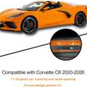 Real Carbon Fiber Inner Door Sill Protector Compatible with Corvette C8 2020-2026, Door Sill Plates Interior Decor Sticker Accessories