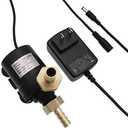 DC 12V Solar Hot Water Heater Circulation Brushless Little Pump with ETL Listed DC Power Supply Adapter Low Noise 780L/H 206GPH 5M/16ft for Home Brewing Recirculation System