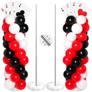 2 Sets Casino Theme Party Decoration, Red Black and White, 2 Count
