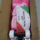 Honoson 7 Pcs Skateboard for Toddlers Beginners Knee Elbow Pads Wrist Guards Gear Set (Age 2-5 Kids 17 x 5'')