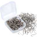 Shappy 100 Pcs Christmas Ornament Hooks for Christmas Tree Small S Hooks for Hanging 0.55 Inch Mini Metal S Wire Hanger Connectors with Storage Box for Xmas Tree DIY Crafts Jewelry (Silver)