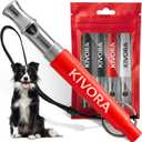 KIVORA 4 Pack Dog Whistle to Stop Barking Neighbors Dog,304 Stainless Steel Adjustable Ultrasonic Silent Dog Training Whistle for Recall & Bark Control, Professional Whistle Suitable for All Dogs (red)