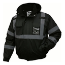 SKSAFETY High Visibility Reflective Jackets for Men, Waterproof Safety Jacket for Men with Pockets, Black Work Construction Coats for Winter Cold Weather,XL, 1 Pack, XL