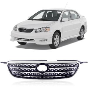 CarPartsDepot Front Bumper Grill Grille Compatible With Corolla (2005-2008 Corolla)