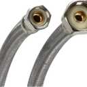 Fluidmaster 1F36 Faucet Connector, Braided Stainless Steel - 3/8 Female Compression Thread x 1/2 F.I.P. Thread, 3 Ft. (36-Inch) Length