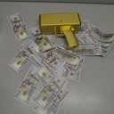 Sopu Make it Rain Money Gun Paper Playing Spary Prop Cash Gun Party Supplies (Metallic Gold)