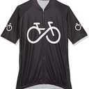 Cycle-Run Men's Short Sleeve with 3 Rear Pockets, L, Black
