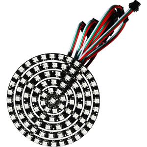 93 LEDs 6 Rings WS2812B 5050 RGB LED Ring Lamp Light Individually Addressable Full Dream Color DC5V with Mini Controller