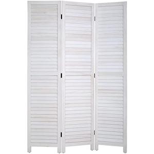 3 Panel Room Divider Privacy Screen 5.57 Ft Tall Privacy Wall Divider 66.9" x 15.7" Each Panel Folding Wood Screen for Home Office Bedroom Restaurant