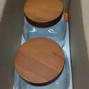 2PCS Large Drink Dispensers for Parties,Glass Beverage Dispenser with Wood Stand,Lemonade Drink Dispenser with Stainless Steel Spigot for Fridge,Water, Juice,Punch,Cocktails,Ice Tea & Sun Tea