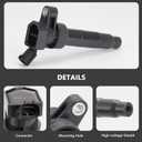 UF611 OEM Ignition Coil - Compatible with Hyundai Equus Genesis Sonata Tucson Kia Borrego K900 Optima Sorento - 2.0L 2.4L 4.6L 5.0L L4 V8 - Replaces # 27300-2G000 27300-3F100 27301-3F100 GN10568
