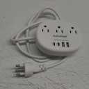 European Travel Plug Adapter with USB C, Multi Country Outlet Adapter with 3 AC Outlets and 4 USB Ports, Type C Plug Converter for US to Most of Europe Iceland Spain Italy France Germany etc
