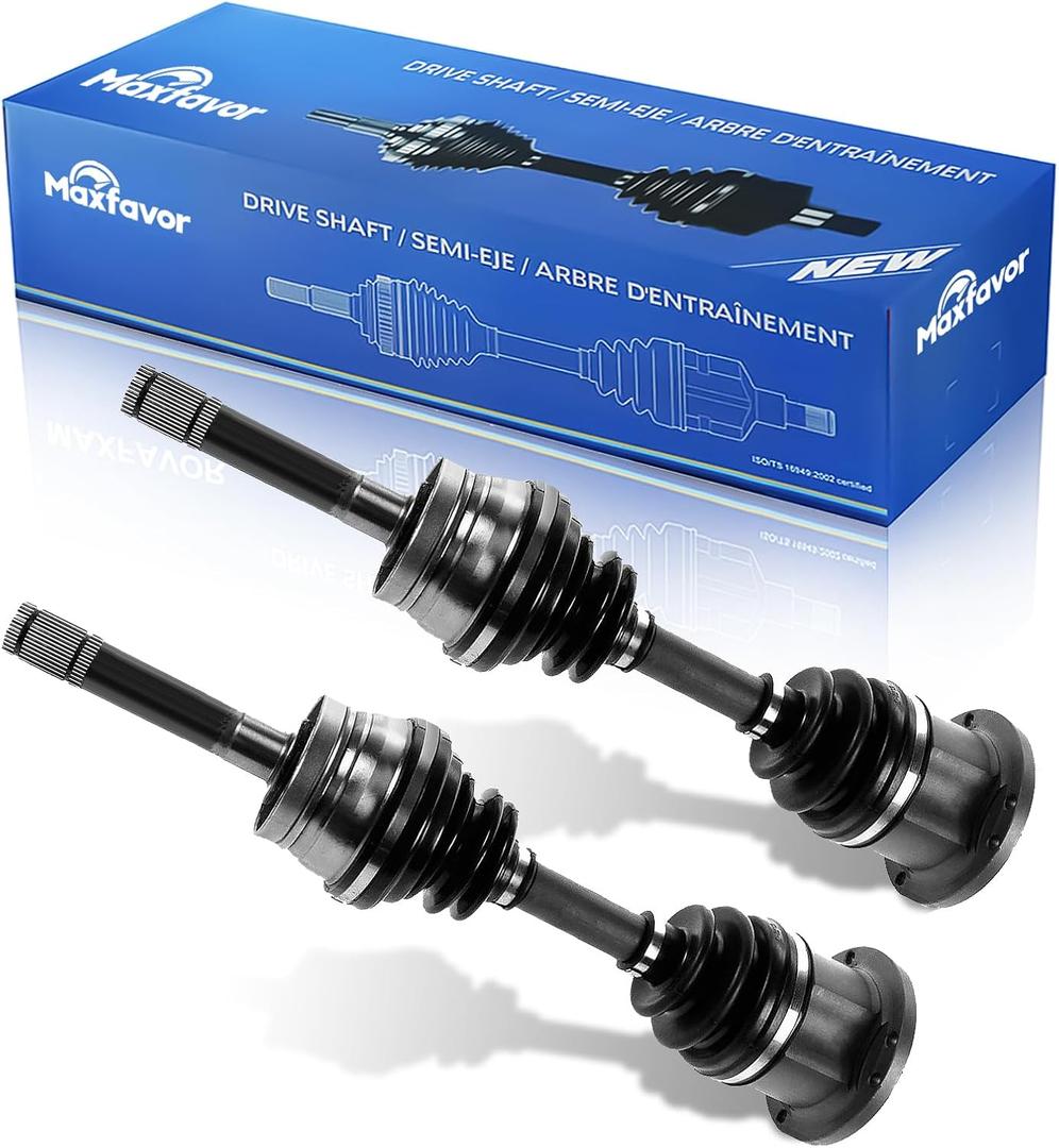 Maxfavor CV Axle Front RWD/4WD Replacement for Nissan Pathfinder Pickup D12 2.4L 3.3L 3.5L 1994-2004, for INFINITI QX4 1997-2003, 2 pcs CV Axle Joint Shaft Assembly Driver and Passenger Side