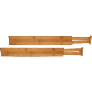 Lipper International Bamboo Kitchen Drawer Dividers, Set of 2