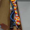 Interactive Flirt Pole Toy for Dogs Chase and Tug of War,Durable Teaser Wand with Pet Fleece Rope Tether Lure Toy to Outdoor Exercise & Training for Small Medium Large Dogs (Blue/Red, POLE-35 inches)