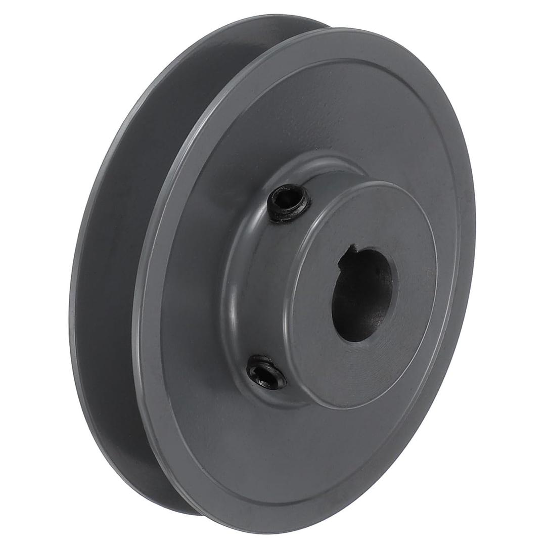 uxcell AK34-5/8 V-Belt Sheave 5/8"Bore 3.45"OD Single Groove Web Sheave Bored-to-Size Sheave, Cast Iron, Belt Section for 4L or A Belt