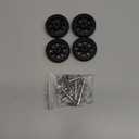 4pcs Luggage Wheels Replacement OD 50mm, Suitcase Swivel Casters, Wear Resistant Rubber Repair Wheels Black, PF08
