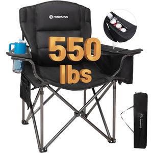 FUNDANGO Oversized Camping Chair, Heavy Duty Folding Chair, Large