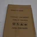 Bamboo Food Serving Tray with Handles, Breakfast Bed Tray for Tea,Snack,Dinner, Home Decorative Storage Food, Platter, Ottoman for Kitchen Counter, Bathroom, Restaurant (White)