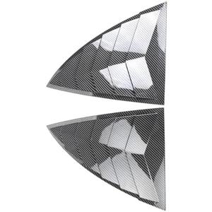 Wingka Car Rear Triangular Window, Carbon Fiber Look Window Louvers Cover, Compatible for Model Y 2021-2024(Carbon Fiber Look)