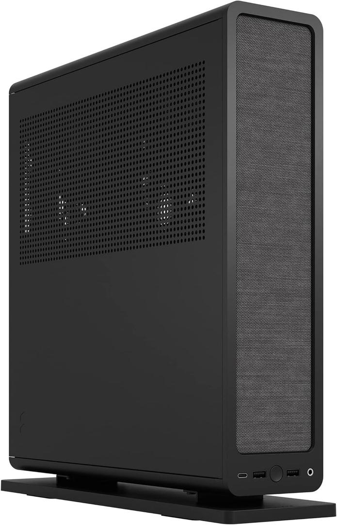 Fractal Design Ridge Black - PCIe 4.0 Riser Card Included - 2X 140mm PWM Aspect Fans Included - Type C USB - m-ITX PC Gaming Case