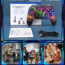ZRZLMVP Switch Controller Wireless for Nintendo Switch/OLED/Lite/Switch 2, 1000mAh Rechargeable Pro Controllers with 9 Colors LED Light, Switch Remote Control Gamepad with Turbo, Vibration,6 Axis Gyro