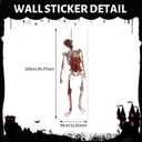 Halloween Decorations Window Clings Decor Scary Female Ghost & Skeleton Ghost Horror Halloween Glass Stickers Decals Hanging Women Ghost School Home Office Party Supplies for Glass Windows (Style 18)