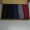 TIICHOO Washable Incontinence Underwear for Men Regular Absorbency Incontinence Boxer Briefs with Fly 5 Pack (Large, 2 Black/Burgundy/Navy/Light Gray)